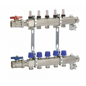 Robot RVS verdeler inclusief kogelkranen 2 t/m 19 Groepen