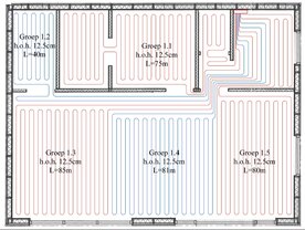 Legplan voor Vloerverwarming