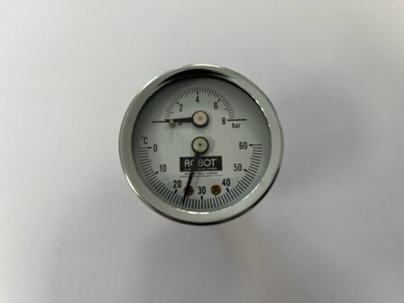 Robot mano/thermometer 50 mm 0-8 bar/0-60&deg;C