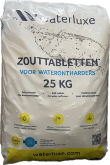 Waterluxe Zouttabletten, zak &agrave; 25kg