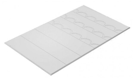 TOP15 plaat met bochten + blanco gedeelte 1200x750x15mm zonder aluminium warmtegeleiders