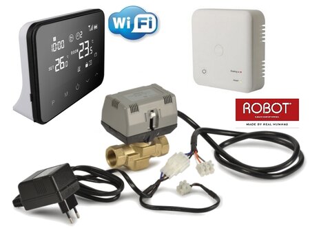 4ZONE-Exclusive Draadloze thermostaat incl ontvanger voor Stadsverwarming