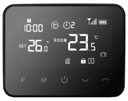 4ZONE-ALL1 WIFI/RF BLACK THERMOSTAAT