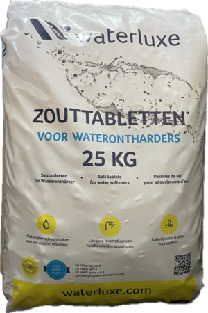Waterluxe Zouttabletten, zak &agrave; 25kg